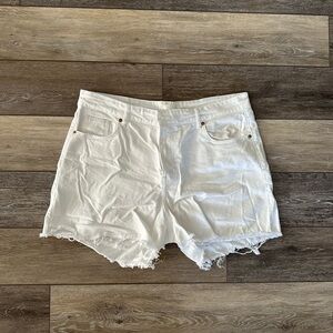 white jean shorts